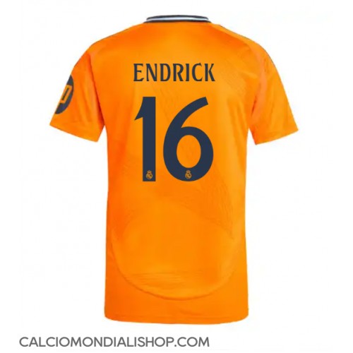 Maglie da calcio Real Madrid Endrick #16 Seconda Maglia 2024-25 Manica Corta